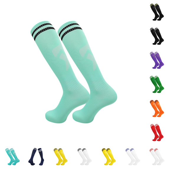 Ticikt High Performance Breathable Knee High Socks for Football Training,Mint Green2
