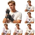 thumbnail image 1 of Ticikt Ice Silk Sun Protection Gloves, Half‑Finger Breathable UV‑Protection Thin Gloves for Men Women Summer,Black, 1 of 5