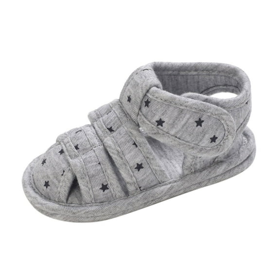 Ticikt Infant Baby Boys Girls Summer Beach Sandals Breathable Athletic Anti-slip Soft Sole Newborn First Walker Crib Shoes,Color:Grey,12-18 Months