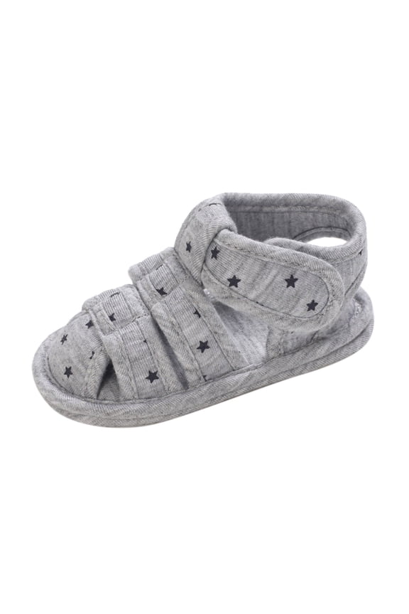 Ticikt Infant Baby Boys Girls Summer Beach Sandals Breathable Athletic Anti-slip Soft Sole Newborn First Walker Crib Shoes,Color:Grey,6-12 Months