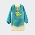 thumbnail image 1 of Ticikt Kids Art Smock with Pocket, Long Sleeve Waterproof TPU Cartoon Apron for Toddler Boys or Girls 2-6Y,Blue, 1 of 5