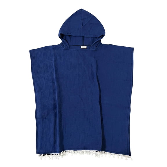 Ticikt Kids Beach Towel for Boys Girls, Hooded Bath Towel Wrap, Toddler Pool Towel with Hood,Color:Navy,Size:1-6 Years