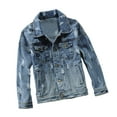 thumbnail image 1 of Ticikt Kids Boys Denim Jacket Designer Ripped Jeans Fashion Jackets Coat with Classic Western Style, 1 of 9