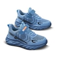 thumbnail image 1 of Ticikt Kids Breathable Hook & Loop Sneakers Mesh Lightweight Easy Walk Casual Sport Strap Athletic Running Shoes for Boys Girls,Color:Light Blue,Size:35, 1 of 8