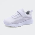 thumbnail image 1 of Ticikt Kids Breathable Mesh Sneakers, Hook & Loop Lightweight Sports Athletic Tennis Shoes for Boys Girls,White,Size:13-13.5 Years, 1 of 8