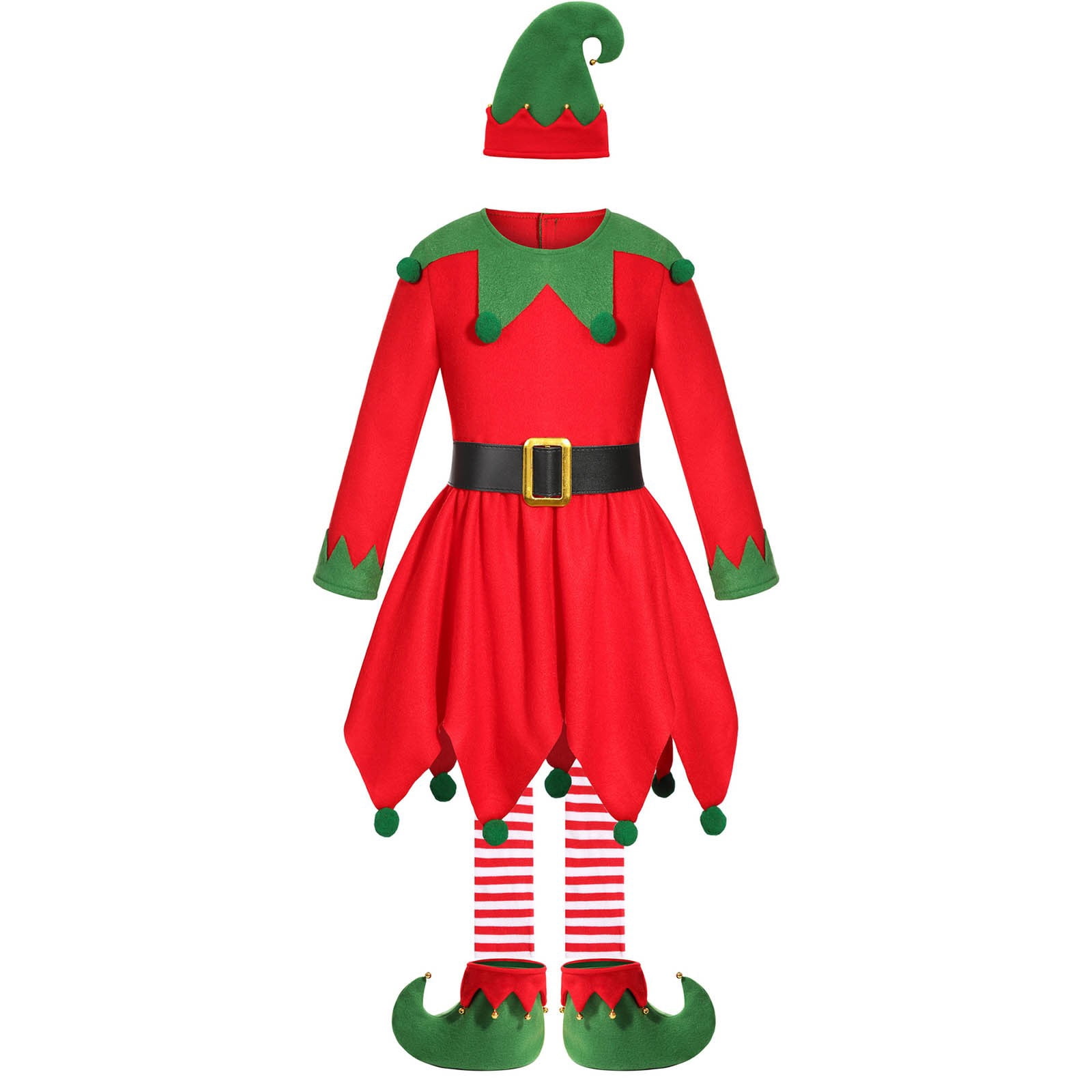Ticikt Kids Elf Outfit Set, Assorted Christmas Elf Clothing for Holiday ...