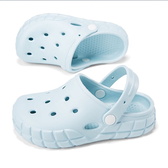 Ticikt Kids Girls Boys Clogs Garden Shoes Toddler Slides Sandals Children Water Shower Beach Pool Slippers Indoor Outdoor,Color:Light Blue,Size:3-4 Years