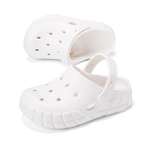 Ticikt Kids Girls Boys Clogs Garden Shoes Toddler Slides Sandals Children Water Shower Beach Pool Slippers Indoor Outdoor,Color:White,Size:3-4 Years