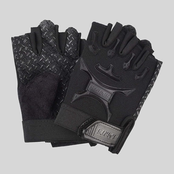 Ticikt Kids Half Finger Cycling Gloves - Breathable Non Bike Riding Gloves for Boys & Girls,Black
