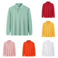 thumbnail image 1 of Ticikt Kids Long Sleeve Polo Shirts, Breathable Soft School Uniform Tops Athletic Tees for Boys Girls,Green, 1 of 5