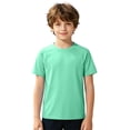 thumbnail image 1 of Ticikt Kids Short Sleeve Rash Guard, UPF 50+ Swim Shirt Sun Protection Beach Top for Boys,Mint Green, 1 of 4