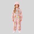 thumbnail image 1 of Ticikt Kids Skeleton Hooded Onesie, Fleece Zip‑Up Halloween Cosplay Costume Warm Loungewear One‑Piece Sleep Jumpsuit,5-6 Years, 1 of 4