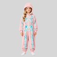 thumbnail image 1 of Ticikt Kids Skeleton Hooded Onesie, Fleece Zip‑Up Halloween Cosplay Costume Warm Loungewear One‑Piece Sleep Jumpsuit,8-9 Years, 1 of 4