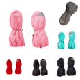 thumbnail image 1 of Ticikt Kids Ski Mittens, Fleece‑Lined Waterproof Windproof Thick Warm Winter Snow Gloves with Zipper,Pink, 1 of 8