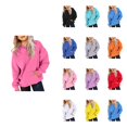 thumbnail image 1 of Ticikt Kids' Solid Color Ear Hoodie, Long Sleeve Casual Sweatshirt for 2-12Y Boys & Girls,Hot Pink, 1 of 8