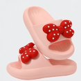 thumbnail image 1 of Ticikt Kids Summer Slippers, Cute 3D Bowknot Non- EVA Sole House Slides for Toddler to Big Girls, Indoor/Outdoor,Pink, 1 of 3