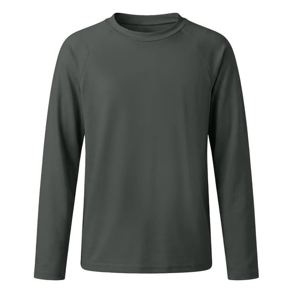 Ticikt Kids UPF 50+ Rash Guard Long Sleeve Swim Shirt Sun Protection Beach Top for Boys,Dark Gray