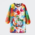 thumbnail image 1 of Ticikt Kids Waterproof Art Smock with Pocket, Children's Paint Apron for Boys or Girls, 6-12 Years,White, 1 of 5