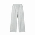 thumbnail image 1 of Ticikt Kids Wide Leg Sweatpants, Elastic Waist Solid Color Casual Athletic Trousers with Pockets for 5‑16Y Boys Girls,Grey, 1 of 3