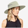 thumbnail image 1 of Ticikt Ladies' Outdoor Sun Hat, Breathable Wide Brim Bucket Hat with Chin Strap for Camping,Beige, 1 of 5