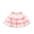 thumbnail image 1 of Ticikt Layered Hem Skirt for Girls Party Tutu Dress with Flowy,Color:Pink, 1 of 6