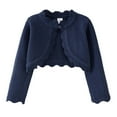 thumbnail image 1 of Ticikt Long Sleeve Girls Shrug Knit Girls Cardigan Childrens Bolero Dress Sweater Toddler Shawl Cover Up for Spring Summer Fall,Color:Blue,10-11 Years, 1 of 3