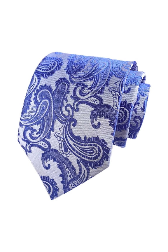 Men Classic Tie Jacquard Floral Formal Polyester Silk Necktie Formal Wedding Party Business