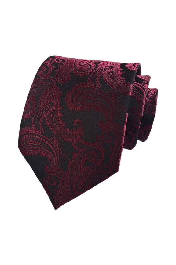 Men Classic Tie Jacquard Floral Formal Polyester Silk Necktie Formal Wedding Party Business