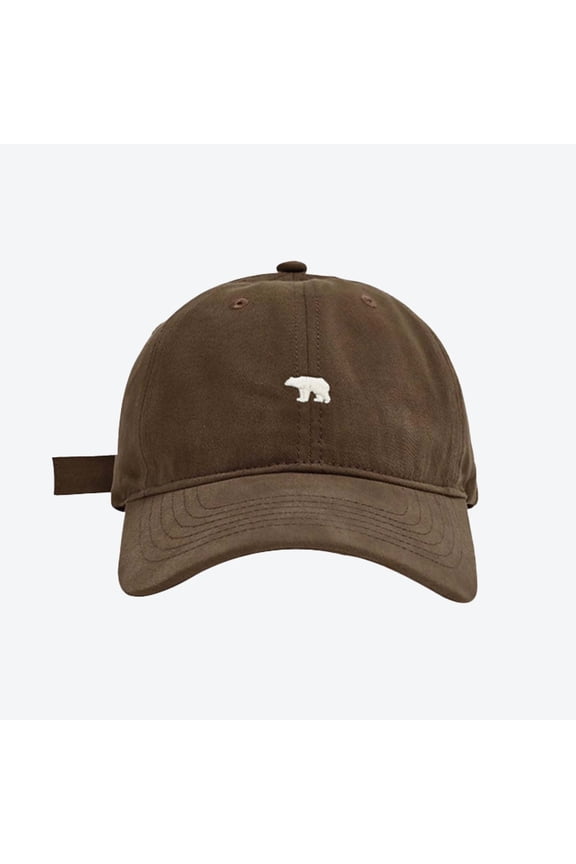 Men Retro Wide Brim Baseball Cap, Embroidery Soft Washed Cotton Adjustable Sun Protection Dad Hat,Coffee
