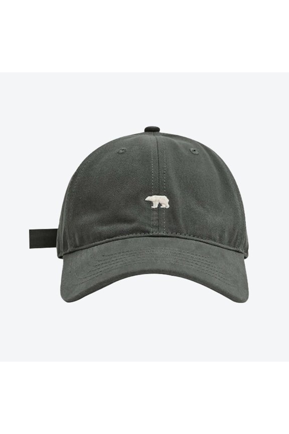 Ticikt Men Retro Wide Brim Baseball Cap, Embroidery Soft Washed Cotton Adjustable Sun Protection Dad Hat,Grey