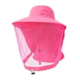 thumbnail image 1 of Ticikt Men and Women Summer Quick Drying Outdoor Fishing Bucket Beach Visor Hat Neck Guard Girth Fisherman Hat Breathable Quick Drying Visor Sun Hat Sun Hat,Color:Watermelon Red, 1 of 4