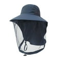 thumbnail image 1 of Ticikt Men and Women Summer Quick Drying Outdoor Fishing Bucket Beach Visor Hat Neck Guard Girth Fisherman Hat Breathable Quick Drying Visor Sun Hat Sun Hat,Color:Navy, 1 of 3