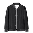 thumbnail image 1 of Ticikt Men's Corduroy Jacket Spring Fall Coat Warm Trucker Work Casual Cargo Jackets with 2 Pockets,Color:Black,XXL, 1 of 3