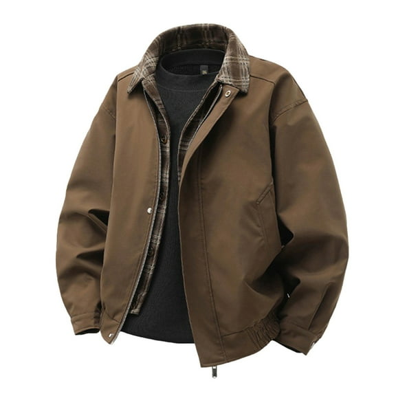 Ticikt Mens Coats,Heavyweight Jacket for Winter Lined Warm Coat with Thick Warmth Thermal Insulation Cold Weather Outerwear,Mens Winter Coat,L