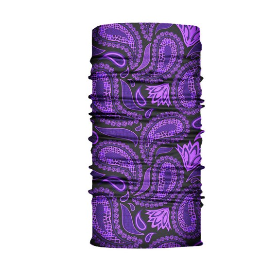 Ticikt Multifunctional Seamless Neck Gaiter Paisley Print Bandana Face Scarf for Outdoor Sports Cycling Skiing Hiking Wind Dust Protection