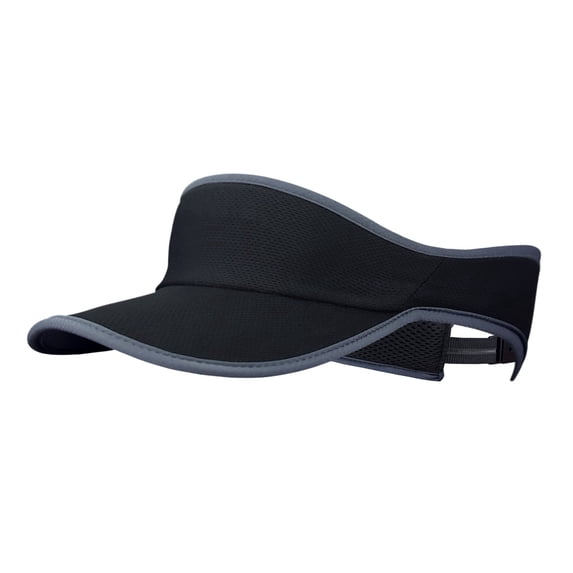 Ticikt Outdoor Tennis Sun Hat Sports Hollow Breathable Summer Outdoor Country Running Hat,Color:Black