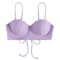 thumbnail image 1 of Ticikt Plus Size Swimwear Floral Pattern Underwire Swimsuit Bikini Top,Color:Purple,Size:XS, 1 of 2