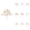 thumbnail image 1 of Ticikt Printed Baby Bucket Hat, Polka Dot Pattern Wide Brim Cap, Adjustable Wind Strap Light Cotton Outdoor Hat for Toddlers,B09, 1 of 3