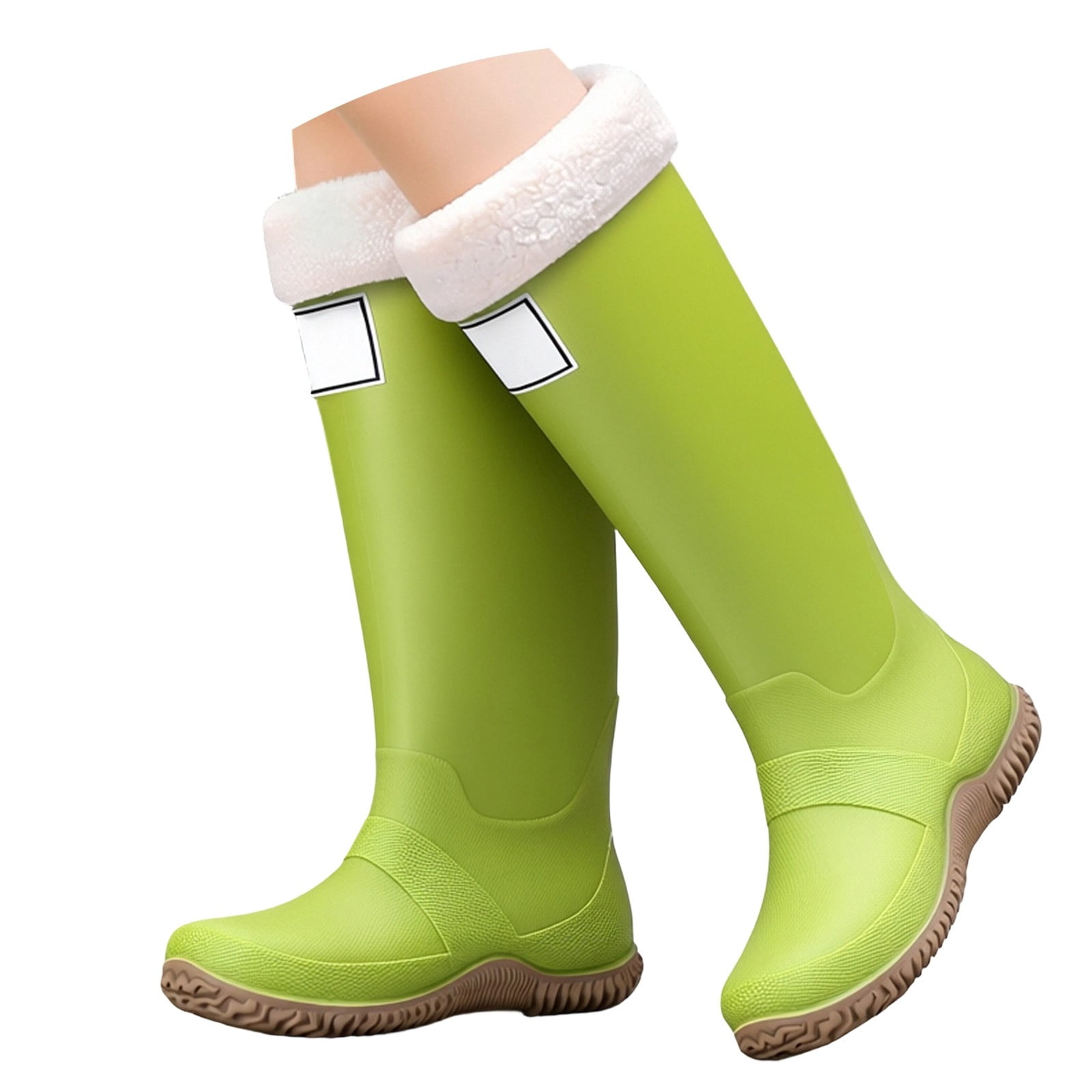 Ticikt Rain Boots for Men Women, Waterproof Rubber Boots with Unique Design, Comfort Lightweight Work Mud Boots, Garden Boots for Farming Gardening Fishing,Color:Green,Size:38