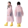 thumbnail image 1 of Ticikt Rain Ponchos Raincoats for Kids, Reusable Boys Girls Rain Jackets Emergency with Hood and Sleeves for Family School Travel Outdoor Camping Hiking, 1 of 3