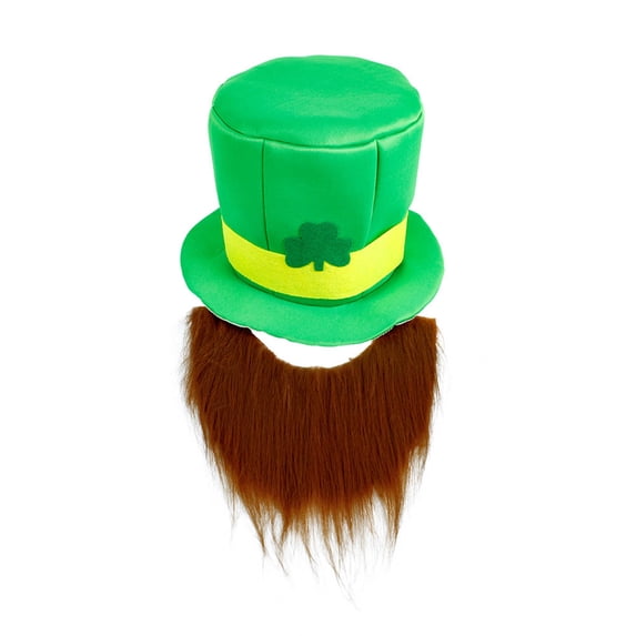 Ticikt Rave Party Persoanlity Green Show Top Hat,Color:Brown