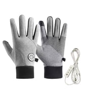 Ticikt Rechargeable Heated Gloves, Electric Battery Powered Winter Warm Gloves with 3 Heat Settings for Skiing Riding Hiking Cold Weather