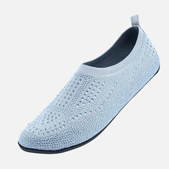Ticikt Rhinestone Barefoot Water Skin Shoes, Non Breathable Outdoor Beach Pool Surfing Aqua Footwear,Blue