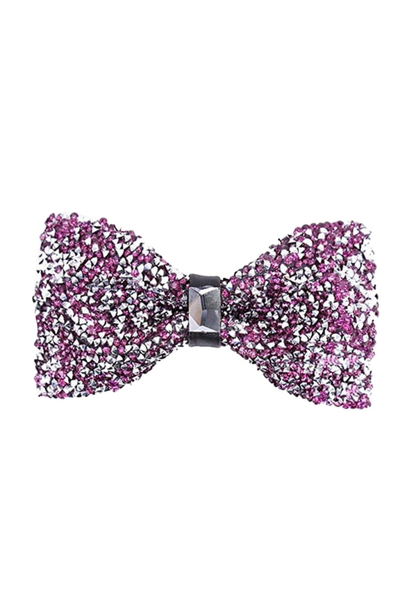Rhinestone Bow Ties for Men - Pre Tied Sequin Bowties Men with Adjustable Length Wedding Groomsmen Formal Bow Tie