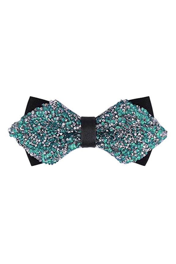 Rhinestone Bow Ties for Men - Pre Tied Sequin Bowties Men with Adjustable Length Wedding Groomsmen Formal Bow Tie