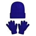 thumbnail image 1 of Ticikt Soft Lined Winter Hat and Mittens Set for Toddlers Boys Girls Youth Cold Weather,Color:Blue, 1 of 5