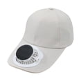 thumbnail image 1 of Ticikt Solar & USB Charging Fan Hat, Adult Mesh Cooling Baseball Cap with Fan, Adjustable Unisex Sun Visor for Hiking Fishing,Color:Beige, 1 of 3