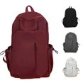 thumbnail image 1 of Ticikt Solid Color Minimalist Schoolbags, Large Capacity Neutral Casual Daypack for Couples Students Commute Travel, 1 of 5