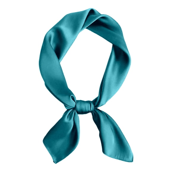 Ticikt Solid Color Mulberry Silk Scarf 23" Square Scarf Neck Scarf Hair Head Breathable Lightweight for Women Gift Packed