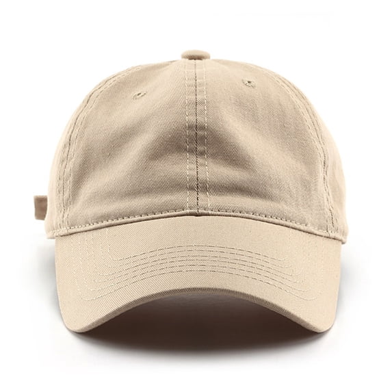 Ticikt Splice Hat Adjustable Washed Hole Casual Unisex Denim Cap Baseball Visors,Color:Khaki